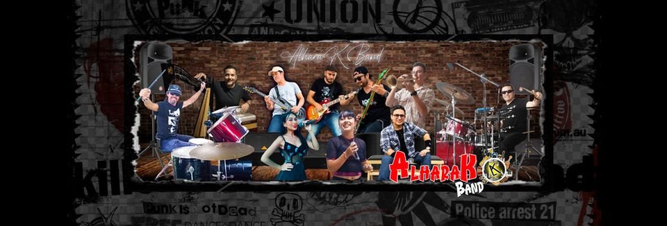 Integrantes de Alharak, Rock Folk Fusión Band de La Mesa, Cundinamarca, con sus instrumentos.